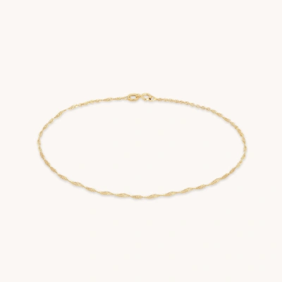 Astrid &amp; Miyu Astrid Chain Anklet In Solid Gold