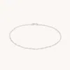 Astrid &amp; Miyu Astrid Chain Anklet In Solid White Gold