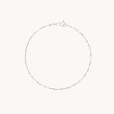 Astrid &amp; Miyu Astrid Story Chain Bracelet In Solid White Gold