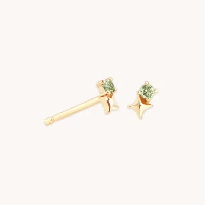 Astrid &amp; Miyu August Birthstone Earrings In Solid Gold