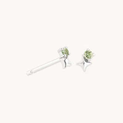 Astrid &amp; Miyu August Birthstone Earrings In Solid White Gold