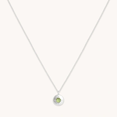 Astrid &amp; Miyu August Birthstone Necklace In Solid White Gold