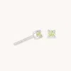 Astrid &amp; Miyu August Birthstone Stud Earrings In Silver With Peridot Cz | Jewelry By Astrid &amp