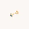 Astrid &amp; Miyu Baguette &amp; Marquise Piercing Stud In Solid Gold