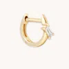 Astrid &amp; Miyu Baguette Piercing Hoop In Solid Gold