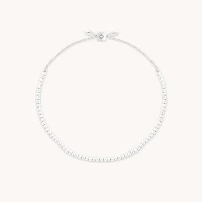 Astrid &amp; Miyu Beaded Bracelet In Solid White Gold