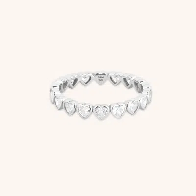 Astrid &amp; Miyu Bezel Heart Eternity Ring