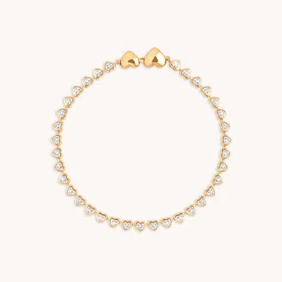Astrid &amp; Miyu Bezel Heart Tennis Bracelet