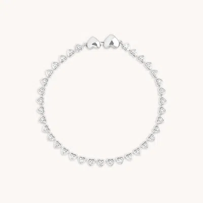 Astrid &amp; Miyu Bezel Heart Tennis Bracelet