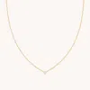 Astrid &amp; Miyu Bezel Pendant Necklace In Gold