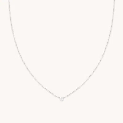 Astrid &amp; Miyu Bezel Pendant Necklace In Silver In Gray