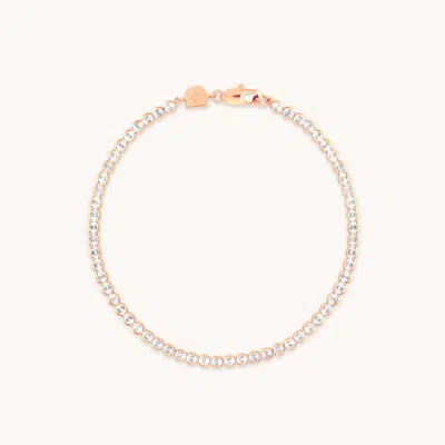 Astrid &amp; Miyu Bezel Tennis Chain Bracelet In Gold