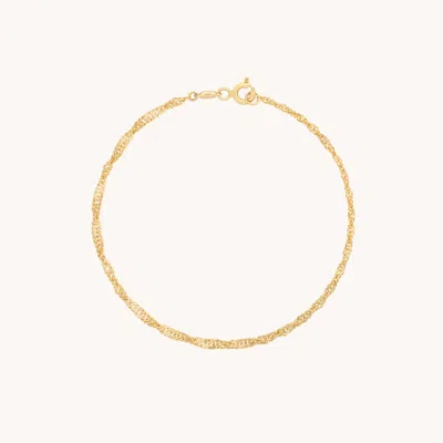 Astrid &amp; Miyu Bold Astrid Story Chain Bracelet In Solid Gold