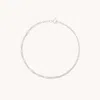 Astrid &amp; Miyu Bold Astrid Story Chain Bracelet In Solid White Gold