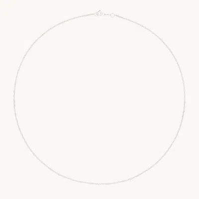 Astrid &amp; Miyu Bold Astrid Story Chain Necklace In Solid White Gold