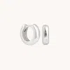 Astrid &amp; Miyu Bold Essential Huggies In Silver