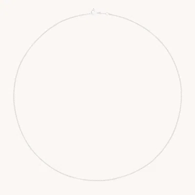 Astrid &amp; Miyu Bold Miyu Story Chain Necklace In Solid White Gold