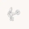 ASTRID &AMP; MIYU BOTANICAL PIERCING STUD IN SOLID WHITE GOLD