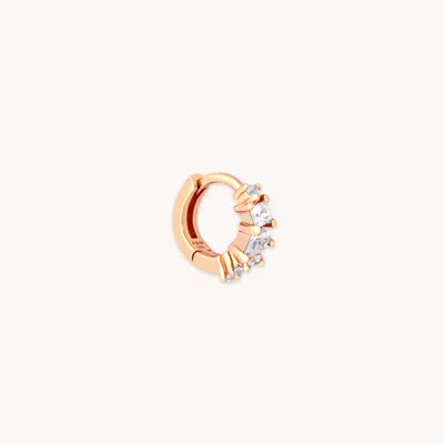 Astrid &amp; Miyu Celestial Crystal 6.5mm Hoop In Rose Gold