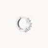Astrid &amp; Miyu Celestial Crystal 8mm Hoop In Silver