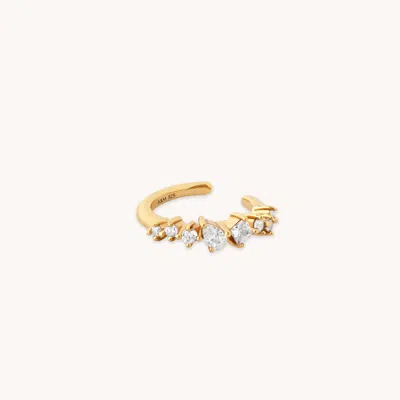 Astrid &amp; Miyu Celestial Crystal Ear Cuff In Gold | Jewellery By