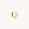 Astrid &amp; Miyu Celestial Crystal Hoop Earring In Gold | 6.5 Mm | Jewellery By  |