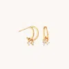 Astrid &amp; Miyu Celestial Crystal Huggies In Gold