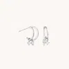 Astrid &amp; Miyu Celestial Crystal Huggies In Silver