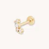Astrid &amp; Miyu Cluster Marquise Piercing Stud In Solid Gold
