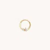Astrid &amp; Miyu Cluster Topaz Daith Hoop In Solid Gold