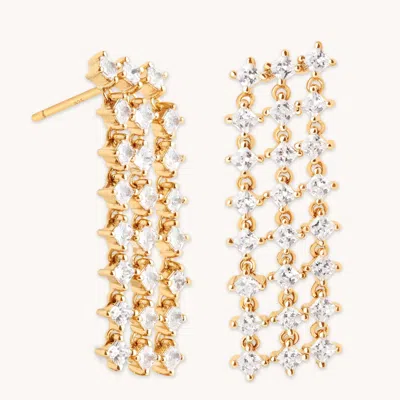 Astrid &amp; Miyu Cosmic Drop Earrings In Gold