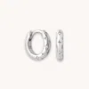 Astrid &amp; Miyu Cosmic Star Bold Huggie Hoop Earrings In Silver | 11mm | Mother's Day Gift | Jewel