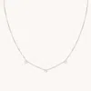 Astrid &amp; Miyu Cosmic Star Charm Silver Necklace With Crystal Stars | 38cm | Jewellery By Astrid