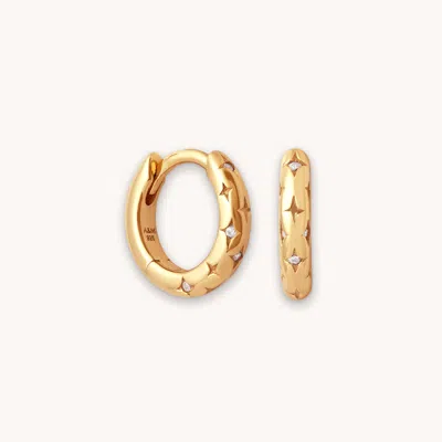 Astrid &amp; Miyu Cosmic Star Gold Hoop Earrings | 11mm | Gifts For Her / For Them | Mother's Day Gi
