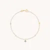 Astrid &amp; Miyu Cosmic Star Opal Charm Bracelet In Solid Gold