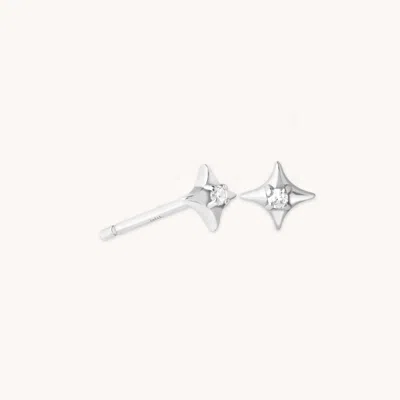 Astrid &amp; Miyu Cosmic Star Stud Earrings In Silver In Metallic