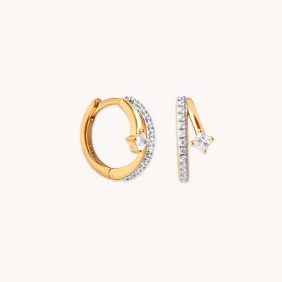 Astrid &amp; Miyu Crystal Illusion Huggies In Gold