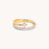 Astrid &amp; Miyu Crystal Spiral Ring