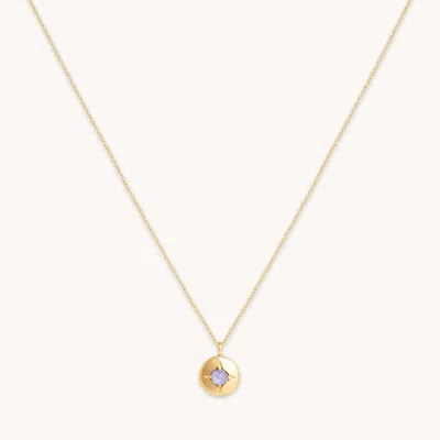 Astrid &amp; Miyu December Birthstone Necklace In Solid Gold