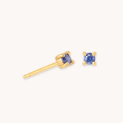 Astrid &amp; Miyu December Birthstone Stud Earrings In Gold With Tanzanite Cz | Mother's Day Gift |