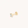 Astrid &amp; Miyu Diamond Marquise Cluster Piercing Stud In Solid Gold
