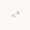 Astrid &amp; Miyu Dolphin Piercing Stud In Solid White Gold