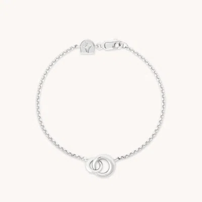 Astrid &amp; Miyu Dome Link Bracelet In Silver In Metallic