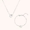 Astrid &amp; Miyu Dome Link Stacking Set In Silver