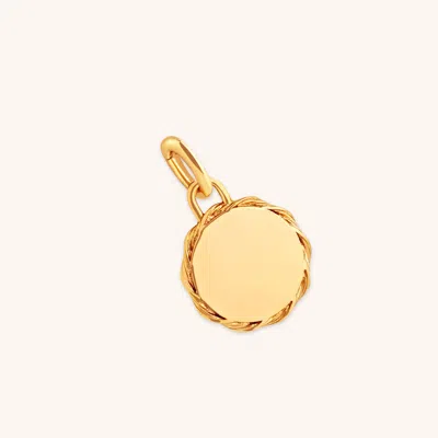 Astrid &amp; Miyu Engraving Charm In Gold