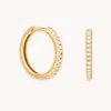 Astrid & Miyu Essential Crystal Medium 18kt Gold-plated Hoop Earrings