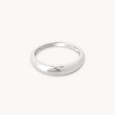 Astrid &amp; Miyu Essential Dome Ring In Silver In Metallic