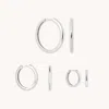 Astrid &amp; Miyu Essential Hoops Gift Set In Silver