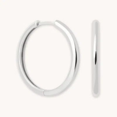 Astrid &amp; Miyu Essential Large Hoops In Metallic