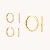 Astrid &amp; Miyu Essential Shimmer Hoop Gift Set In Gold